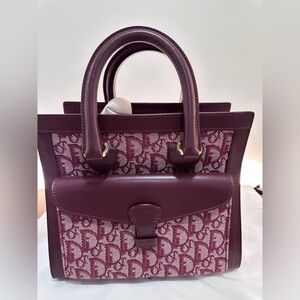 Christian Dior Vintage Trotter Pocket Tote Diorissimo Canvas